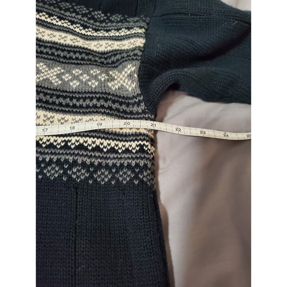 Dockers Men’s Nordic Pattern Cotton Jacquard Sweater Half-Zip Black Size L NWT - Picture 6 of 12